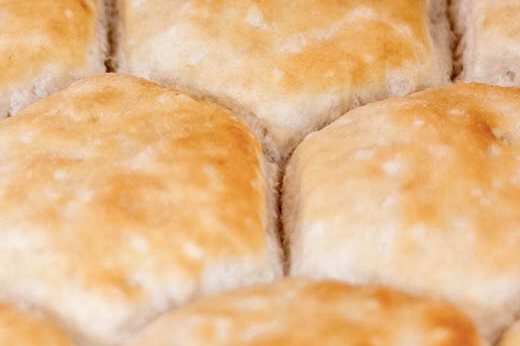 A tray of freshly baked Mrs. Winner's biscuits