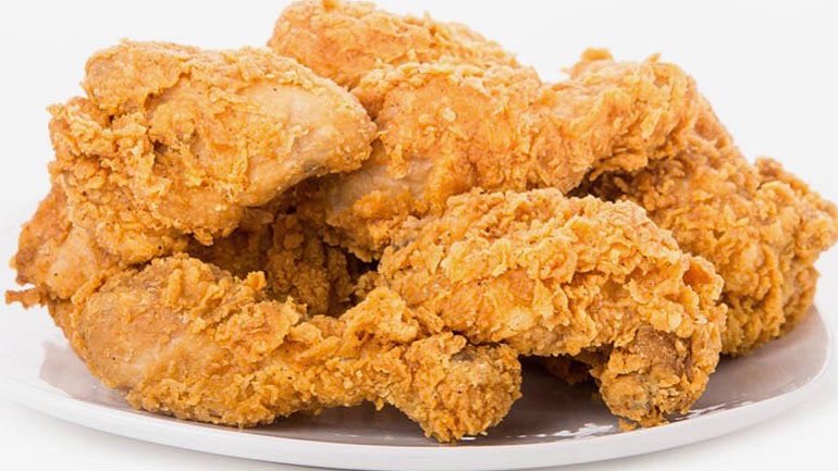 A plate of Southern fried chicken